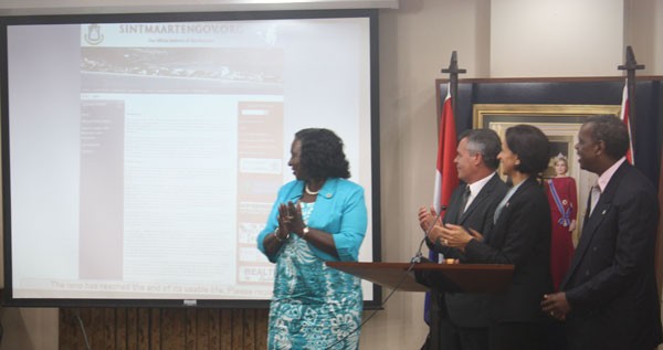 Prime Minister Wescot-Williams Officially Opens Online Laws Archive.
