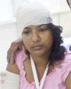Injured: Kalwantie Kumar. kalwantiekumar