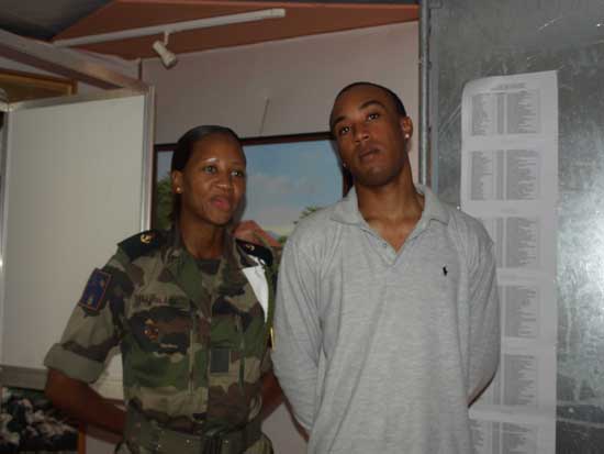Jeannot Buissereth and Marie-Lucie Blaise, young St. Martiners serving in French Army. army