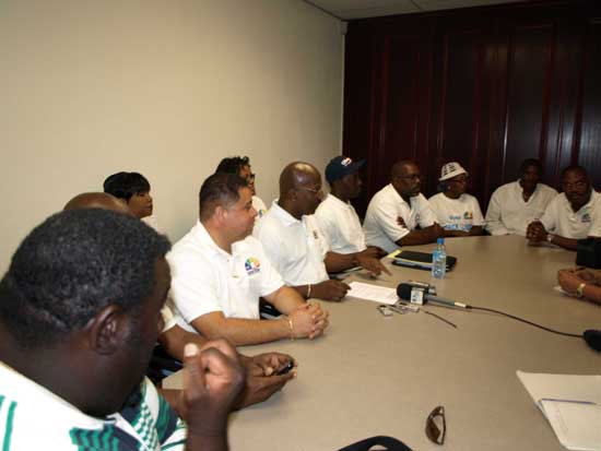 Members of NA at Press conference. namembers