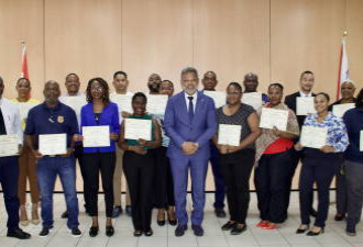 Establishment of Early Warning System Well Underway, Certificates presented after training.