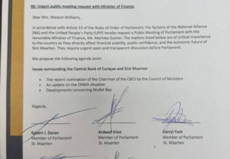 Opposition MPs Request Urgent Public Meeting with Finance Minister on Critical Financial Matters.
