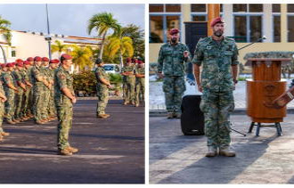 The Army Company of the Ministry of Defence in the Caribbean Rotates.
