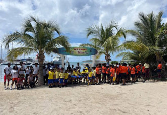Students Kick Off International Coastal Cleanup in Philipsburg.