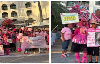 Sea of Pink Floods Philipsburg as Community Unites for Annual Pink Parade.