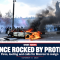 Fires, looting and calls for Macron to resign as mass protests sweep France.