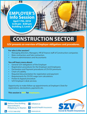 szv employer session information sector hosts construction st maarten