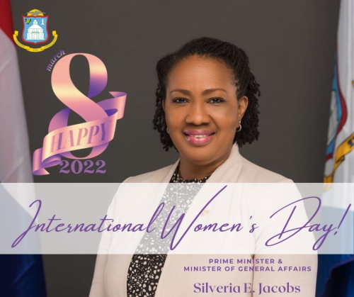 St Martin News Network Prime Minister Silveria E Jacobs International Womens Day Message 